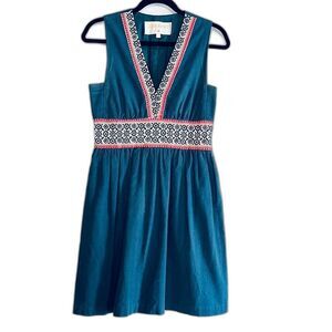 Lauren Moffatt for Anthropologie Vintage Embroidered Dress Size 2